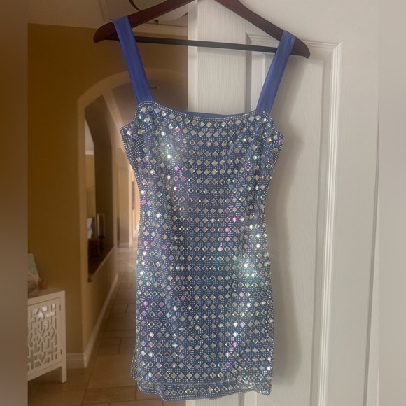 Oh Polly purple diamanté dress - Picture 6 of 8